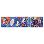 Hape Puzzle pentru copii Aventura in Spatiu (3 in 1) si joc storytelling (E1646A) - jucariipentrucopil Puzzle