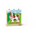 Woodyland Puzzle din lemn cuburi - Imagini de stivuit 3 x 3 (93055) Puzzle