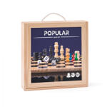 Woodyland Set jocuri clasice - Sah, Dame, Table, Domino, Nu te supara, Dame chinezesti, Moara (92211) Joc de societate