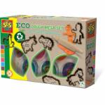 SES Creative Set creativ - Plastilina eco cu unelte din lemn, set mare (24919)