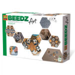 SES Creative Set margele de calcat Beedz Art - Safari cu placi hexagonale (06022) - jucariipentrucopil