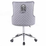 Chairs Deco Scaune de birou rotative Lion-catifea gri