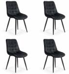 Chairs ON Set 4 scaune bucatarie si living din catifea BUC 206 negru