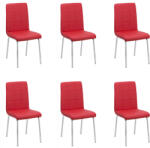 Comenzi-scaune Set 6 scaune bucatarie CS230-rosu