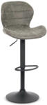 CHAIRS-ON Scaun de bar reglabil cu piele ecologica intoarsa-gri