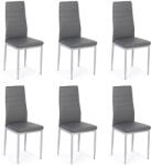 Comenzi-scaune Set 6 scaune de bucătărie din piele ecologica