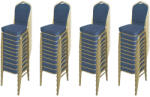 Comenzi-scaune Set scaune de evenimente stivuibile 40 bucati-albastru
