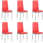 Comenzi-scaune Set 6 scaune bucatarie-rosu