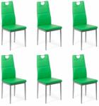 CHAIRS-ON Set 6 scaune de bucatarie din piele eco 4 culori