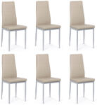 Comenzi-scaune Set 6 scaune bucătărie-bej