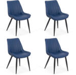 Chairs ON Set 4 scaune bucatarie pe culoarea albastru