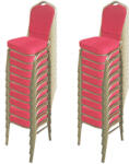 Comenzi-scaune Set scaune de evenimente stivuibile 20 bucati-rosu