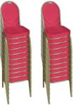 Comenzi-scaune Set scaune de evenimente stivuibile 20 bucati-rosu spatar oval
