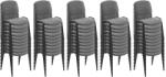Ant-romania Set 50 de scaune pentru diverse evenimente-gri inchis