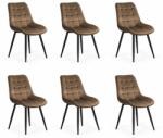 Chairs ON Set 6 scaune bucatarie si living din catifea BUC 206 Maro