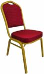 CHAIRS-CS Scaune HoReCa cadru auriu cu șezut și spătar roșu