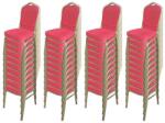 Comenzi-scaune Set scaune de evenimente stivuibile 40 bucati-rosu