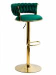 CHAIRS-ON Scaune de bar tapițate cu catifea baza aurie ABS 118