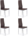 Comenzi-scaune Set 4 scaune bucătărie-maro