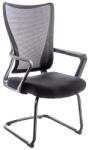 Emobd Scaun vizitatori tapitat cu material textil si mesh-500AV