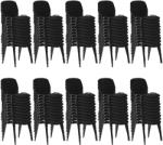 Ant-romania Set 100 de scaune pentru diverse evenimente-negru