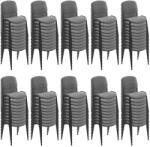 Ant-romania Set 100 de scaune pentru diverse evenimente-gri inchis
