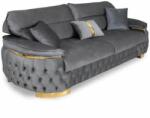 Chairs Deco Canapea extensibilă Rio Lux cu 3 locuri, tapițată gri Canapea