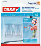 tesa Akasztó öntapadós műanyag, 1 kg teherbírású 2 darab/bliszter Tesa Powerstrips átlátszó (777350000700) - bestoffice