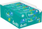 Pampers Fresh Clean Șervețele umede pentru copii pentru piele sensibila 6x80 buc