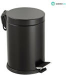 Dayco Metal Galvanizált acél pedálos szemetes, kivehető műanyag vödörrel, fekete színű, 5L (DM0102B) - szerek