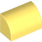 LEGO® 37352c103 - LEGO élénk világos sárga kocka 1 x 2 x 1 méretű sima, íves tetővel (37352c103)
