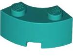 LEGO® 85080c39 - LEGO sötét türkiz kocka 2 x 2 méretű, íves sarok megerősített alj (macaroni) (85080c39)