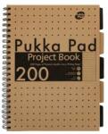 Pukka Pad Project Book Kraft Recycle A4 200 de pagini caiet cu spirală cu linii (9566-KRA)