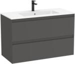 Roca Tenue 100 cm-es fürdőszobabútor szett matt fehér mosdóval, onyx A851935531 (A851935531)