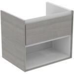 Ideal Standard Connect Air 60 cm fali mosdótartó szekrény nyitott polccal, világosszürke fa E0826PS (E0826PS)