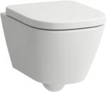 Laufen Meda kompakt Silent Flush öblítőperem nélküli fali wc lassú záródású ülőkével, fehér H8661130000001 (H8661130000001)
