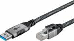 Goobay Cablu de retea USB 3.2-A la RJ45 LAN Cat. 6 FTP T-T 1m, Goobay G70299 (G70299)