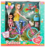 Belissa Set de joaca papusa Belissa bruneta si mama ei pe bicicleta Papusa