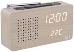  TNB JOY fa borítású LED kijelzős FM rádiós ébresztőóra (TNB112182) (TNB112182)