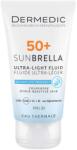 DERMEDIC Sunbrella Ultra-Light Fényvédő fluid SPF50+ rozáceás arcbőrre 40 ml - ekozmetikum