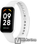  Okosóra szíj - szilikon - 268mm hosszú - FEHÉR - Xiaomi Redmi Band 2 / Smart Band 2 / Smart Band 8 Active