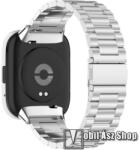  Fém okosóra szíj - EZÜST - rozsdamentes acél, csatos, 185mm hosszú - Xiaomi Redmi Watch 3 Lite / Watch 3 Active