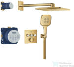 GROHE GROHTHERM SMARTCONTROL falsík alatti termosztátos zuhanyrendszer, Smartactive Cube 310 fejzuhannyal, Cool Sunrise 34864GL0 (34864GL0)