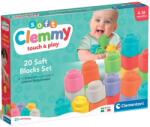 Clementoni Clemmy: Touch &, Play puha színes építőkocka 20db-os szett - Clementoni (17989)