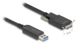 Delock Aktív optikai kábel USB 10 Gbps-A apa > USB 10 Gbps Micro-B Típusú dugó csavarokkal ellátott 7, 5 m (83212)