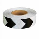 ALM Rola banda reflectorizanta alba cu sageata neagra 5cm x 45metri (ALM 261022-5)