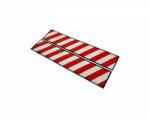 ALM Set 2 bucati abtibild reflectorizant Alb cu Rosu 50cm x 10 cm (ALM 070916-6)