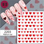  Körömmatrica - JO-2203 Love Valentin red