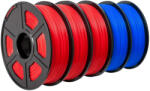SUNLU Set format din 3 Role filament Rosu si 2 Role filament Albastru, PLA, 1.75 mm, Sunlu (SET5-3RED-2BLU)