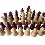 Magic Puzzle Box Nagy kézzel készített mogyoró fa sakkfigura készlet 11, 5 cm hosszú a király piros (_188360dc5)